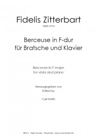 M4V 6 • ZITTERBART - Berceuse - Score and part