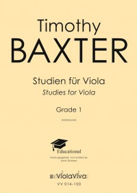 VV 014-100 • BAXTER - Studien für Viola Grade 1 - Bratschenst.